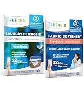 Tru Earth Bundle: Laundry Detergent Sheets & Fabric Softener Sheets - Plastic Jug-Free, Easy-to-U...