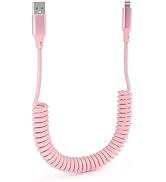 coiled usb to lightning cable pink