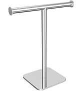RUACQ T-Shape Hand Towel Holder Stand, Weighted Base Towel Rack, Countertop Towel Holder for Bath...