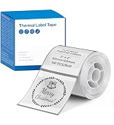 TYPONOS Label for PM240 Printer, 2'' (50x50mm) Thermal Tape, 1 Roll Transparent