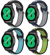 QHBAMD 4 Pack Bands Compatible for Galaxy Watch 7 6 5 4 Band 40mm 44mm/Galaxy Watch 6 4 Classic 4...