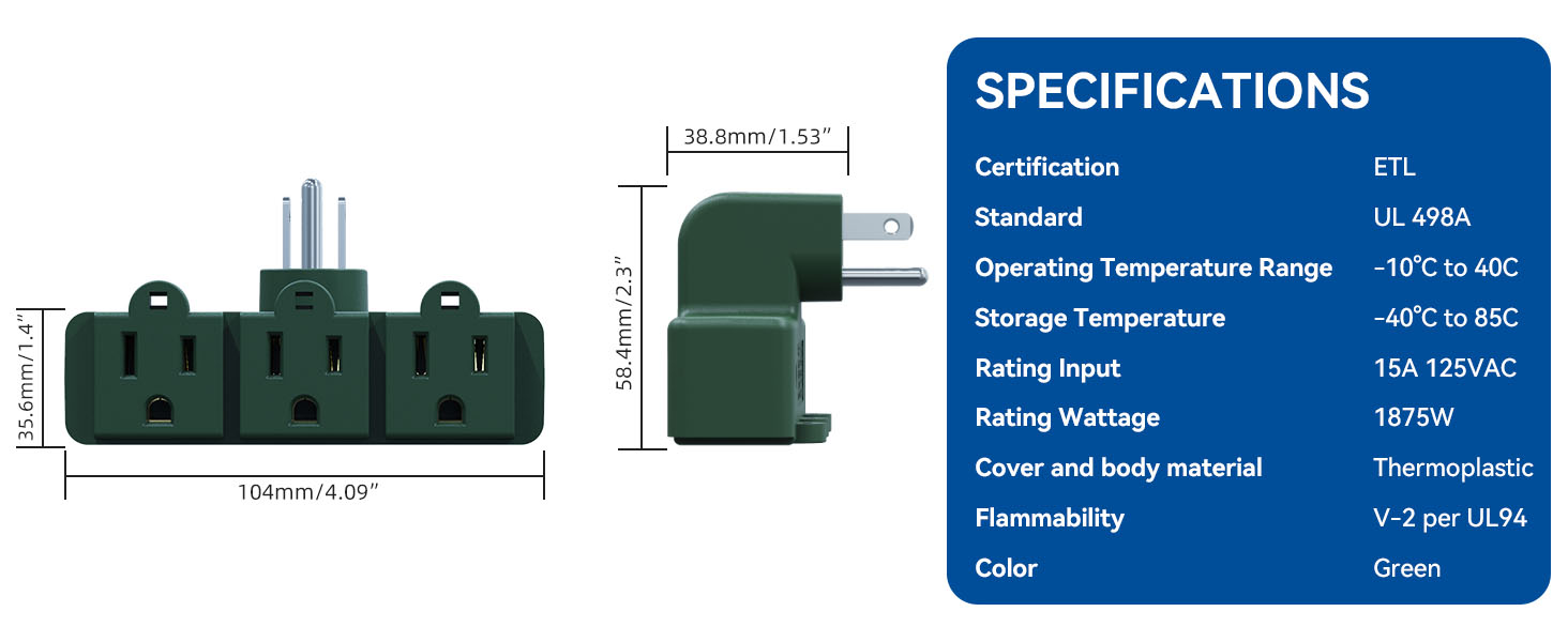 3 outlets extender