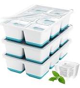 Optish Large Ice Cube Molds, 3 Pack Ice Cube Tray, 1.8 Inch Silicone Ice Trays for Freezer with L...