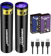 DARKBEAM UV Flashlight 365nm Light and 395nm Blacklight, Mini Powerful Woods Lamp USB-C Rechargea...