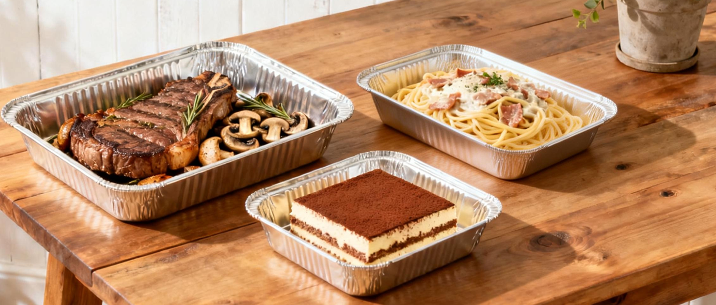 Aluminum Foil Pans Disposable Half Size deep Tin foil Turkey Sheets Tray Chafing Grill
