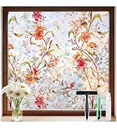 DOWELL Window Privacy Film, Rainbow Stained Glass Cover, Decorative Privacy Window Film, Static C...