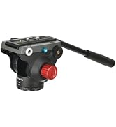 Heavy Duty Video Camera Tripod Fluid Drag Pan Head Ytvariw Tripod Fluid Head with 1/4” and 3/8” S...
