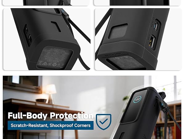 black silicone case for anker laptop power bank A1695