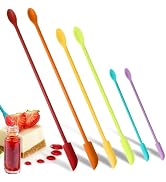 DUFEIMOY Colorful 6 Pcs Mini Spatula Silicone Spatula Set, Makeup Spatula Tiny Spatulas for Cosme...