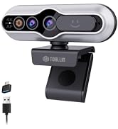 TOALLIN 4K Webcam for PC, Windows Hello Compatible, IR Facial Recognition | Autofocus, Built-in M...