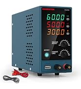 Adjustable DC Power Supply (0-60 V 0-5 A) with Output Enable/Disable Button HANMATEK HM605 Mini V...
