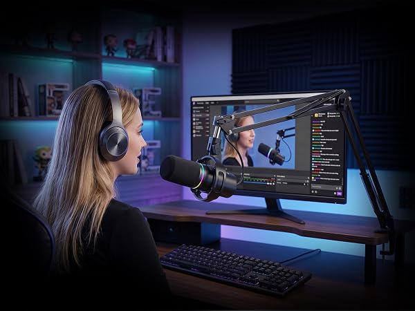 Gaming Microphone with Boom Arm