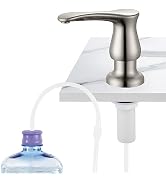 GAGALIFE Kitchen Sink Soap Dispenser Brushed Nickel, Under Sink Soap Dispenser with 40" Silicone ...