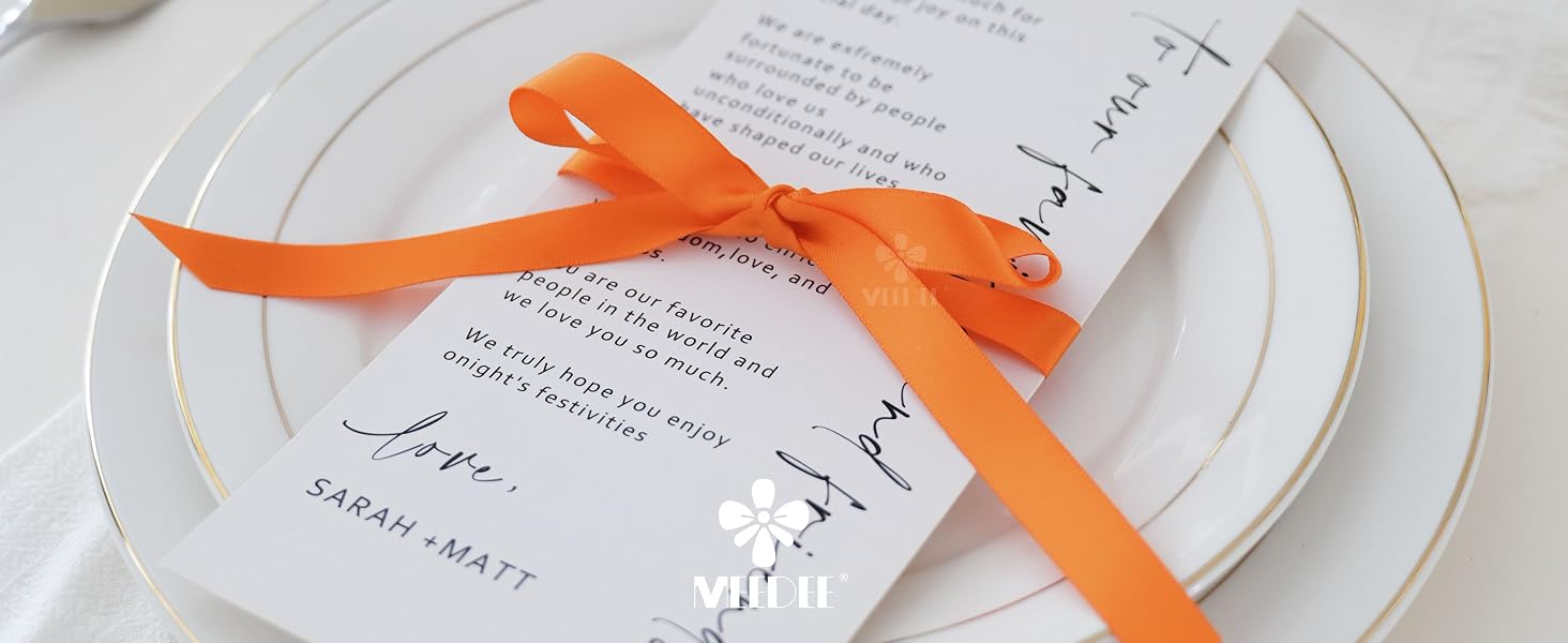 1/2 inch orange satin ribbon