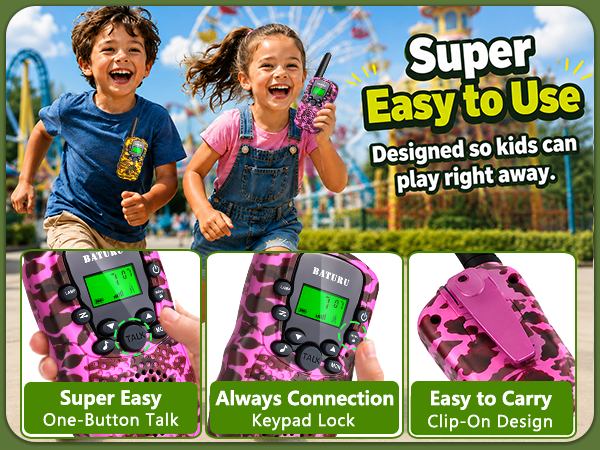rechargeable kids walkie talkies