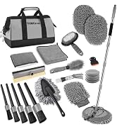 THINKWORK Car Wash Kit, Car Washing Brush with Long Handle, Extendable Car Wash Brush Mop with 2-...