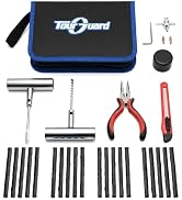 TOURGUARD Flat Tire Repair Kit with Plugs 31 Pcs for Car, Motorcycle, ATV, Jeep, Truck, Tractor F...