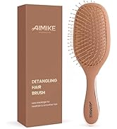 AIMIKE Mocha Mousse Detangler Brush, Pain-Free Detangling Brush with Ultra-Soft FlexGlide Bristle...