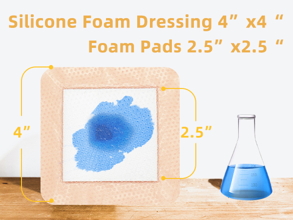 silicone foam dressing 4x4