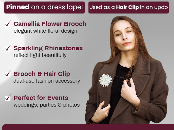 flower hair ladies brooches & pin rhinestone jewelry lapel pins for women flower pins dress brooch