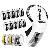 EazeID Embossing Label Maker with 15PK Color Tapes, Vintage Manual Labeler, 3D Embossed Label Mak...