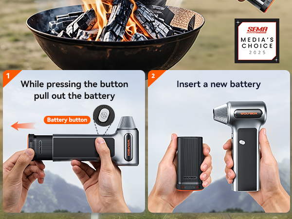 removable battery compressed air dusters