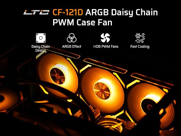 PC Case Fan ARGB Chain PWM Case Fan