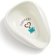 FANGSUN Coffee Spoon Rest, Ceramic Spoon Holder for Kitchen Counter, Gifts for Women Mom, New Yea...
