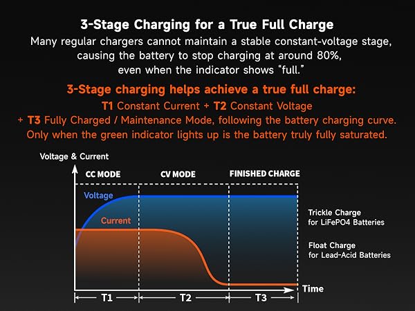 YZPOWER 12V 20A Lithium Battery Charger