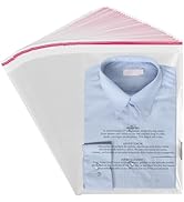 14x20" Self Seal Clear Poly Bags with Suffocation Warning, 100 Counts Resealable Cellophane Plast...