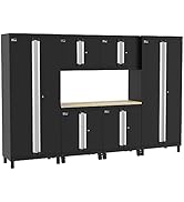 ClosetMaid ProGarage Garage Storage Cabinets Workbench Top 6-Piece Set, Custom, Durable, Adjustab...