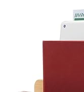 Deefielly Desk File Mail Organizer Countertop, 5 Slots Bamboo Folder Sorter Organizer Holder for ...