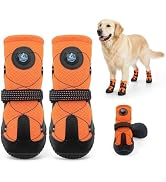 BECROWM Dog Shoes for Hot Pavement, Rotary Dial Dog Boots for Small Medium Large Dogs with Breath...