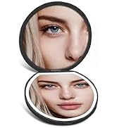 SisKokoro Compact Mirror with Light, Rechargeable 40X Magnifying Mirror with 3 Lighting Modes & D...
