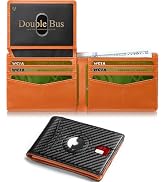 Wallet for Men Slim RFID Blocking Bifold Carbon Fiber,Minimalist Small Compact Front Pocket Credi...