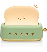 TOOGE Cute Desk Decor Toast Lamp Night Light for Kids Kawaii Room Decor Accessories Aesthetic Sma...