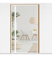 CHIYUNS White Reversible Left Right Side Opening Screen Door, Mesh Magnetic Closure Heavy Duty, F...