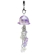 Galepromot 1Pc Purple Jellyfish Phone Charms Aesthetic Cell Phone Cute Strap Accessories with Sta...