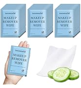 Twoworld Makeup Remover Wipes Bulk Individually Wrapped,Travel Makeup Wipes Gentle for Face Clean...