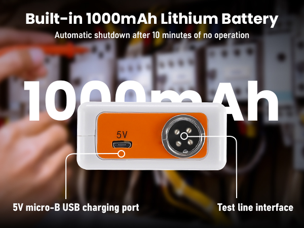 Built-in 1000mAh Lithium Battery