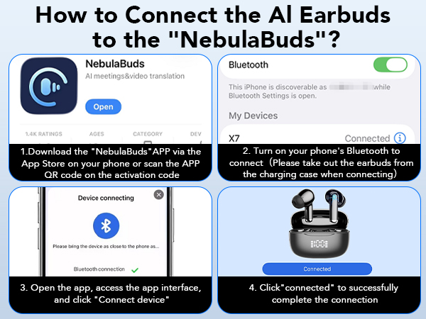 How to Connect the Al Earbuds to the "NebulaBuds"?