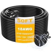 Blackcow Outdoor Power Extension Cord,50 Ft,IPX6 Waterproof, Cold Weather & Fireproof, Heavy Duty...