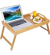 Bed Tray Table Folding Legs with Handles Breakfast Food Tray for Sofa,Bed,Eating,Drawing,Platters...