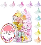 JASVERLIN Butterfly Clips for Hair Sparkly Glitter, Small 90s Y2K Butterflies Mini Cute Hair Claw...