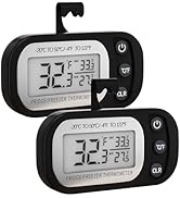 Digital Frigerator Thermometer 2 pack, Waterproof Fridge and Freezer Thermometer, Thermometer Ref...