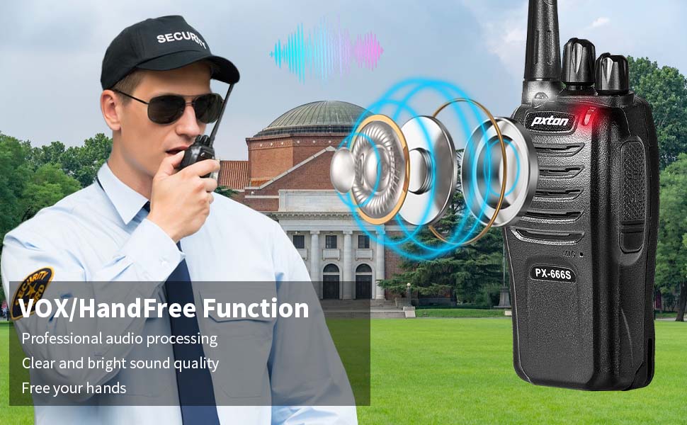 pxton walkie talkies VOX