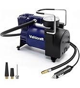 Vehicraft Tire Inflator Portable Air Compressor (Up to 150 PSI) Tire Pump for Car 12V DC Digital ...