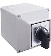 Taiss Changeover Switch 3 Position Selector Switch Box 12 Terminals 63A 690V Universal Latching R...