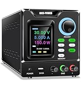 NICE-POWER DC Power Supply Variable, 30V 5A Bench Power Supply with Memory Storage and Encoder Kn...