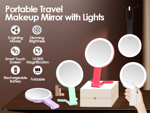 face mirror with light